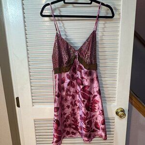 Gilligan & O’Malley Lingerie Teddy / Sleepdress – Cheetah & Floral – Size XL